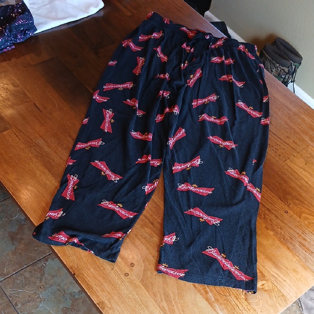 Budweiser 2011 Anheuser-Busch Black and Red Lounge Pajama Pants
